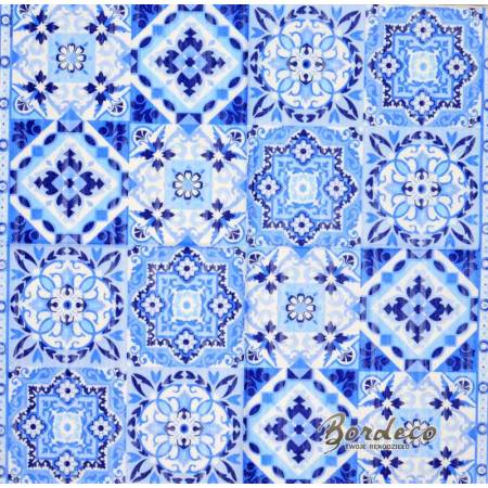 Serwetka decoupage firmy AMBIENTE kafelki niebieskie 33x33